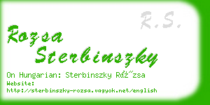 rozsa sterbinszky business card